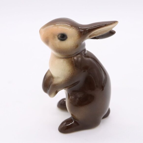 Set Of 2 Vintage Goebel Bunny Figurines West Germany Brown Rabbits 3" - Picture 2 of 12